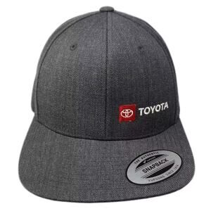 Yupoong Toyota Snapback Hat Gray Red OS Embroidered Adjustable Classics Wool